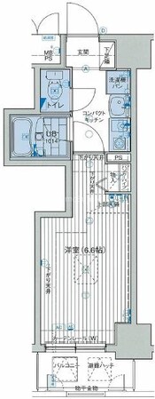 エステムコート大阪城南IIの物件間取画像